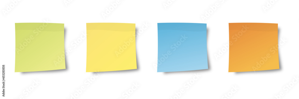 Leinwandbilder note sticker. post note sticker. set of multi-colored stickers. sticky notes paper. sticky note pape