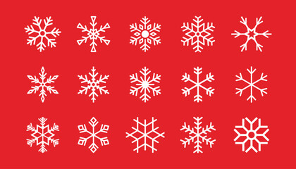 Set of Snowflake icons. Snowflake winter. Black snowflakes. Different snowflake templates in flat style for web design. Snowflakes vector icon collection. Christmas icon