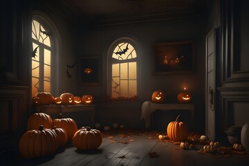 Obraz premium A halloween scene. Generative AI