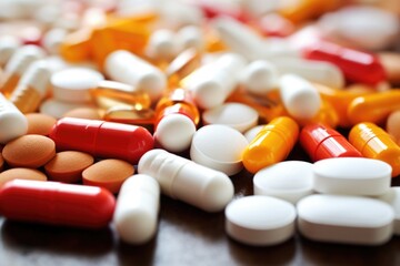 close shot of a pile of prescription medications