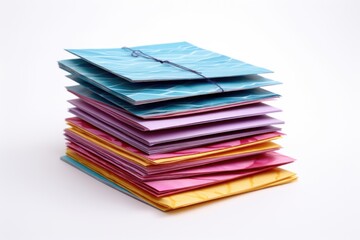 a stack of party invitations on a white background
