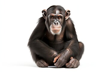 Naklejka premium Chimpanzee isolated on white background