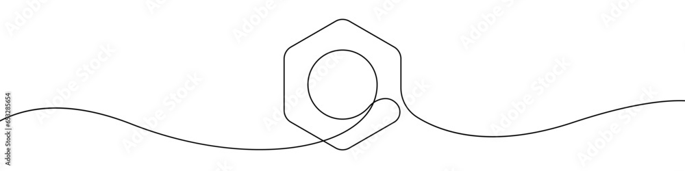 Poster nut one line drawing vector. nut continuous line drawing vector. nut a single line drawing. backgrou
