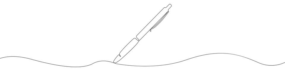 Pen one line drawing vector. writing with a pen continuous line drawing vector. Pen a single line drawing. Background contour line Pen vector.