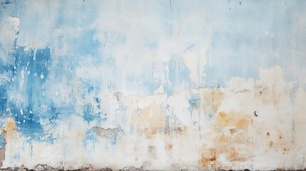 Fototapeta premium grunge vintage white wall with blue paint, in the style of rustic abstraction