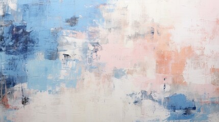 grunge vintage white wall with blue paint, in the style of rustic abstraction