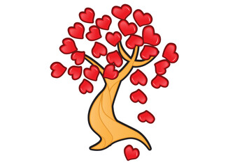 tree with hearts