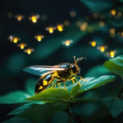 Glowing Wonders: Fireflies in the Dark Night Sky, Generative AI
