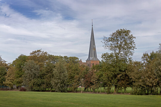 Church of Holwerd. Friesland Netherlands. Waddenzee.