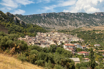 Fototapeta na wymiar View of the village Civita, District of Cosenza, the Pollino National Park, Calabria, Italy, Europe