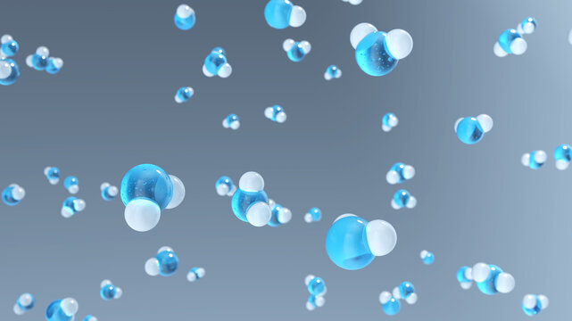 flying water molecules