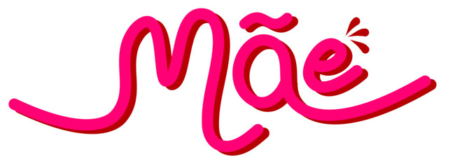 Palavra escrita mãe