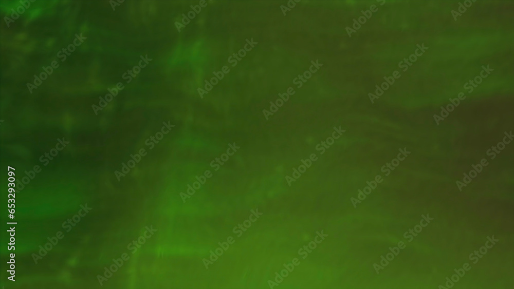 Poster green background with magic dust. motion. small illuminated particles flying in different directions