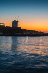 Sunset in Paros island beach in Greece. - 653294639