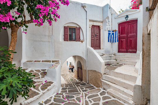 Marpissa town in Paros, Greece.