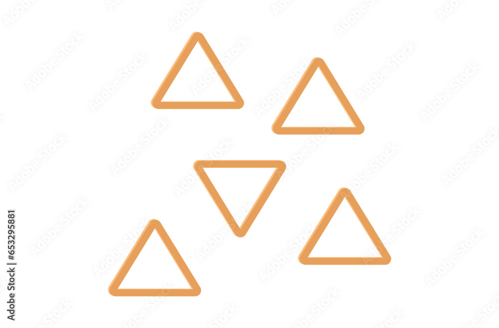 Aufkleber creative pattern, decorated elements and lines represented as triangles. icons on vector illustratio