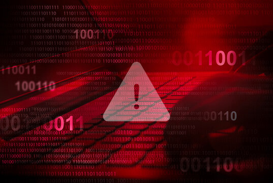 Malware attack virus alert , malicious software infection , cyber security awareness training to protect business information from threat attacks