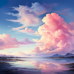 Pastel Sky and Clouds Backgrounds