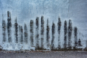 Wasserflecken an einer feuchten Wand