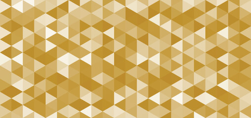 Gold polygonal abstract background. Golden triangle background. Geometric golden background. Golden mosaic.