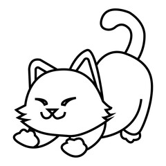 Cat vector breeds cute pet animal  illustration.  vector cats design
