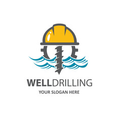 water well drilling isolated on white background