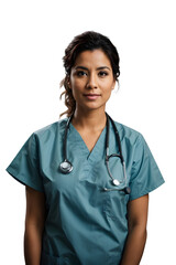 female doctor with stethoscope transparent background