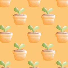 the plant pot pattern background is available in a variety of colors