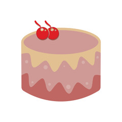 Sweet cake template logo design vector illustration