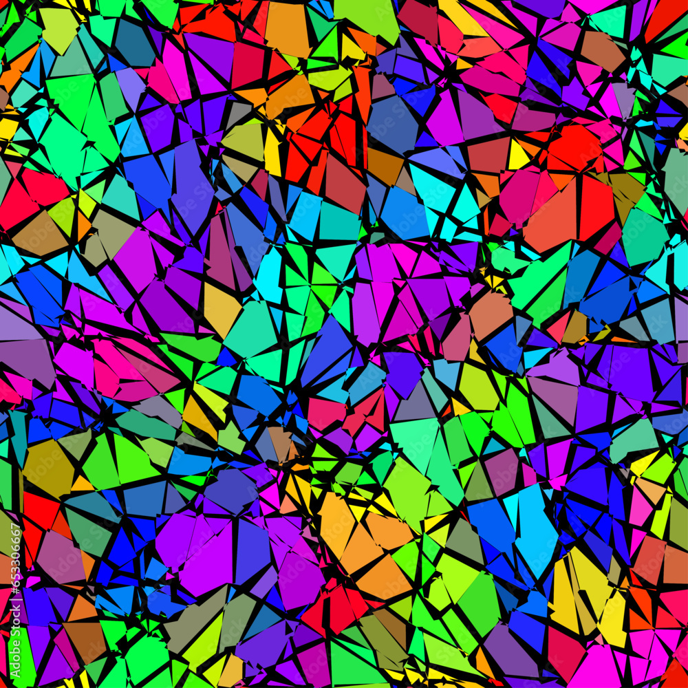 Poster vector seamless mosaic art pattern. art background.