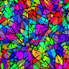 Vector seamless mosaic art pattern. Art background.