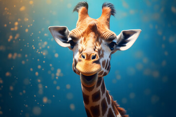 A portrait photo of giraffe 