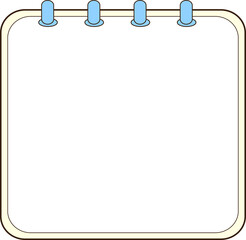 Obraz premium kawaii cute planner memo note paper decoration