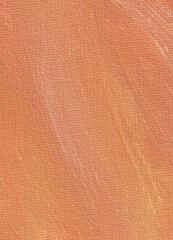 Fototapeta premium The texture of the canvas painted with orange paint background