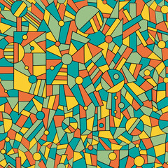 Summer geometry pattern. Can be printed on any material: package, merch, fabric, home.