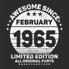 Fototapeta premium The Real LegenAwesome Since 1965. Vintage Retro Birthday Vector, Birthday gifts for women or men, Vintage birthday shirts for wives or husbands, anniversary T-shirts for sistd Are Born In january 1950