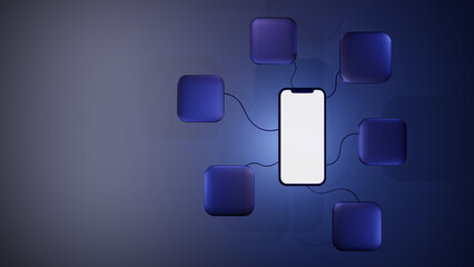 Telefone celular 3D reenderizado