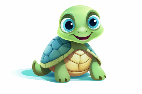 vector design, cute animal character of a turtle