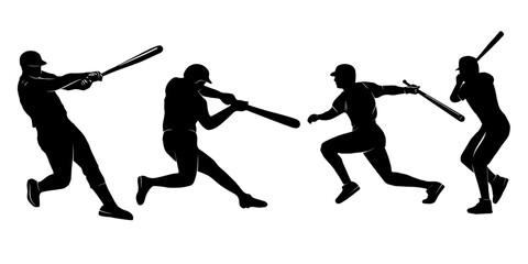 baseball silhouettes