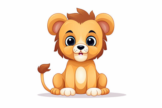 vector design, cute animal character of a lion