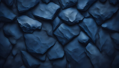 Monochrome mountain texture Toned stone background Dark blue rock background