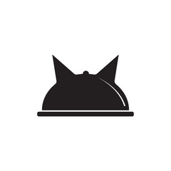cat food restaurant logo icon design.