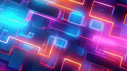 Abstract neon 3D Background