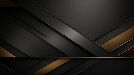 Foto op Plexiglas Abstract modern textured gold black carbon fiber © saka