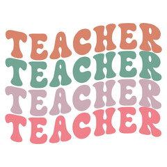 Teacher Retro SVG T-shirt Design Lover teacher