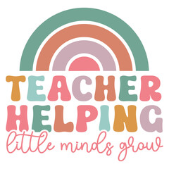 Teacher helping little mind grow Retro SVG Design