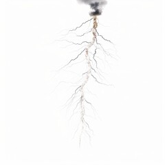Lightning isolated on transparent background, Generative ai