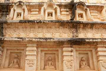 Exterior of the Mahabodhi Paya pagoda in Bagan, Myanmar, Asia