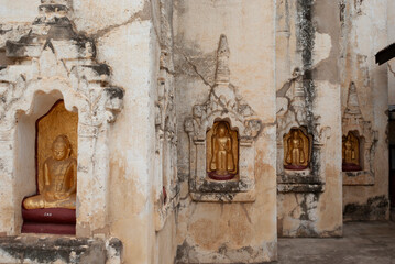 Exterior of the Mahabodhi Paya pagoda in Bagan, Myanmar, Asia