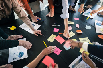Group of business people during meeting in office